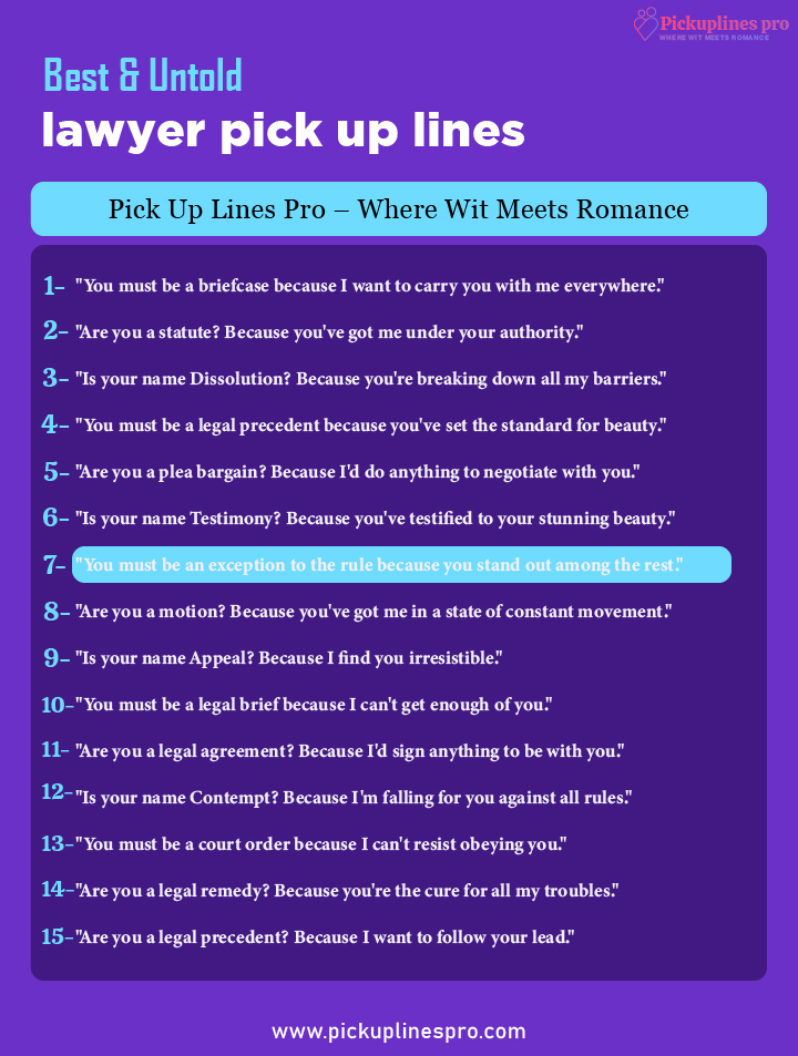 Legal Pick Up Lines