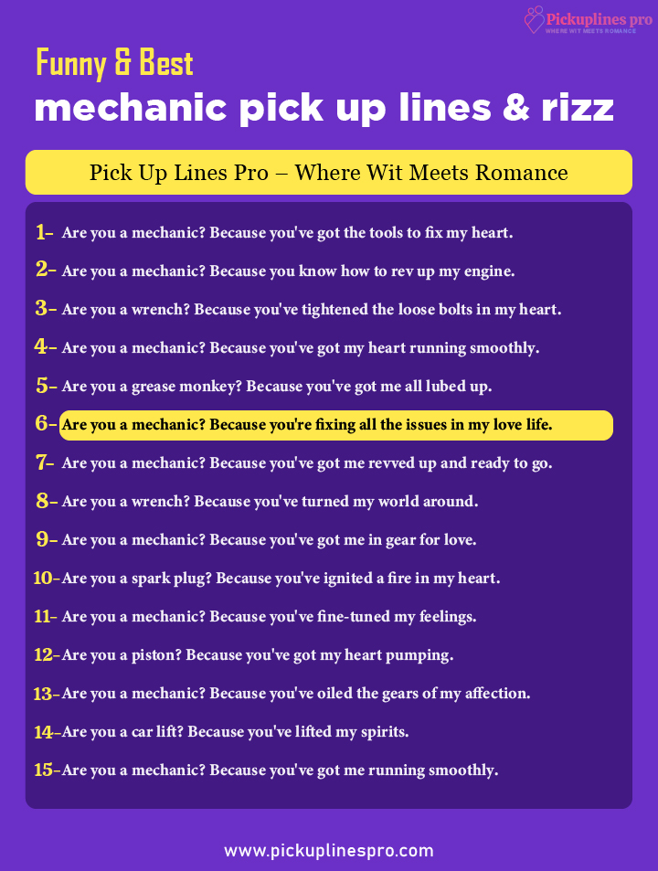 Mechanic Rizz Lines