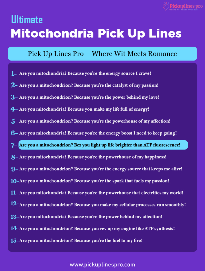 Best Pick Up Lines for Mitochondria