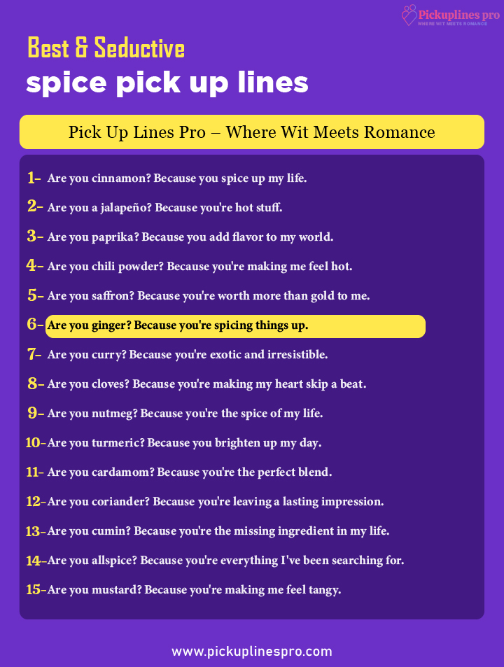 Romantic Spice Pick Up And Rizz Lines