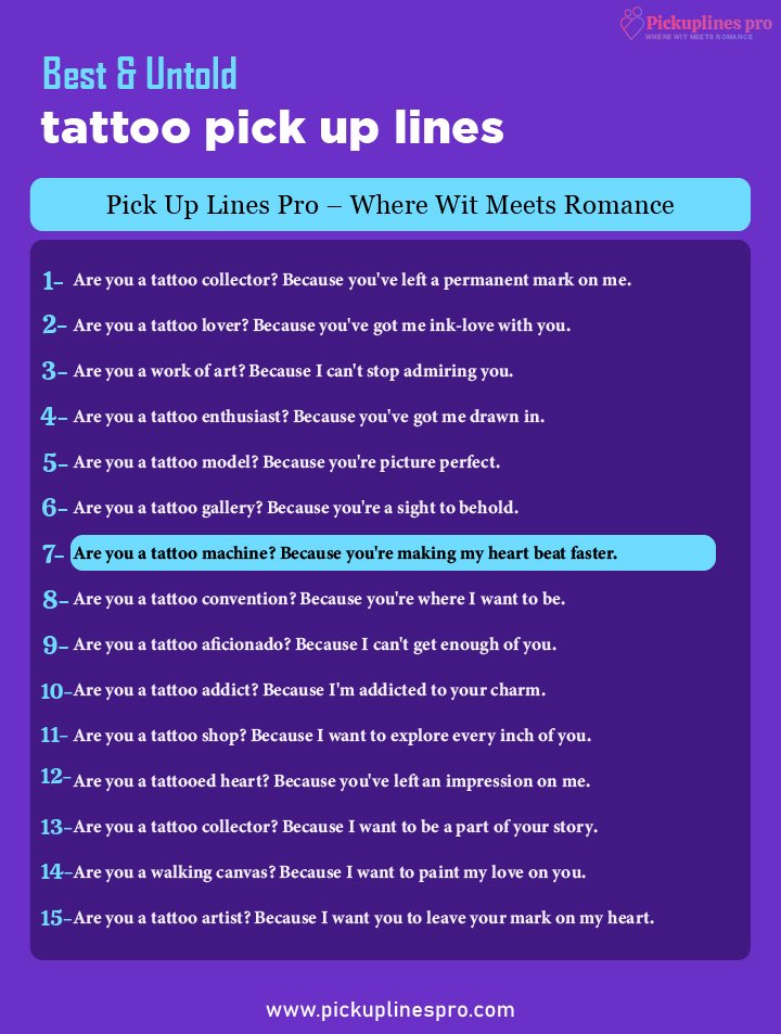 Pick Up Lines for Tattoo Artists