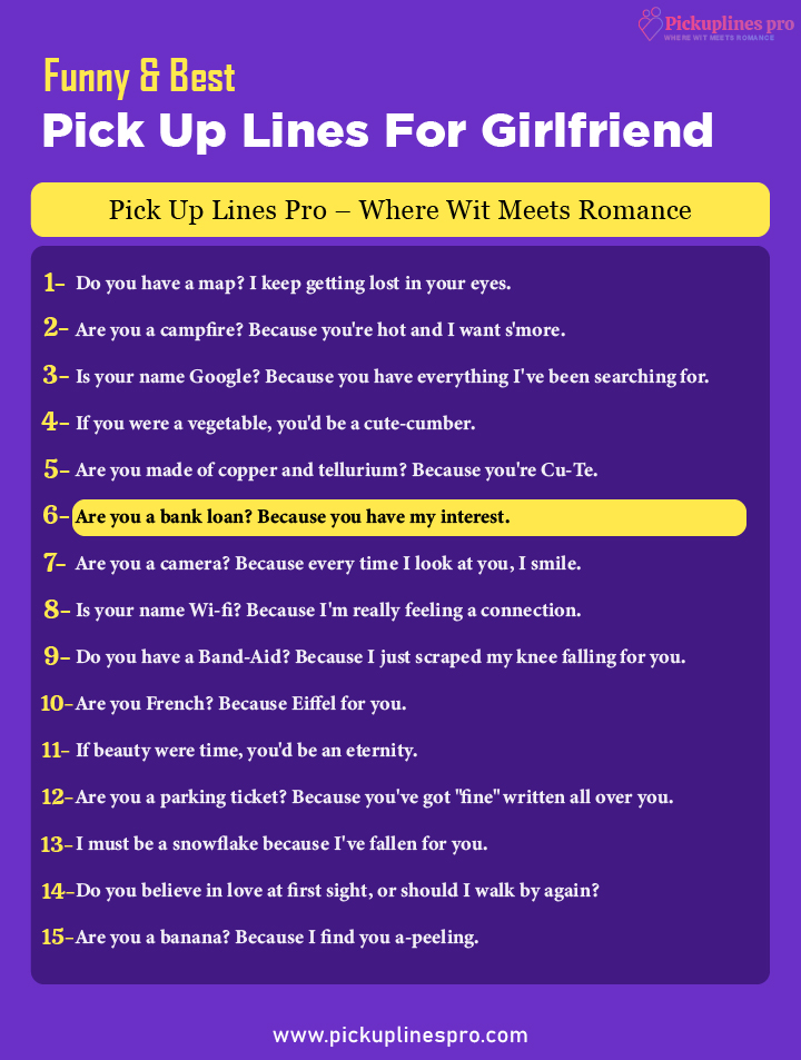 Romantic Pick Up Lines And Rizz Lines For Girlfriend