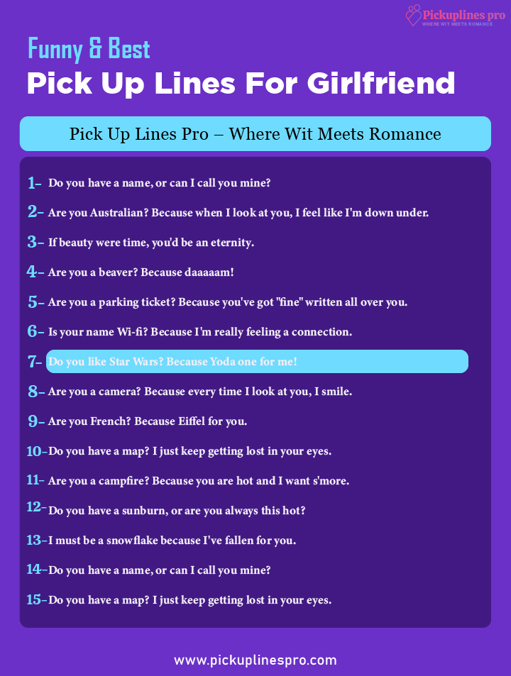 Pick Up Lines For Girlfriend to Make Her Smile