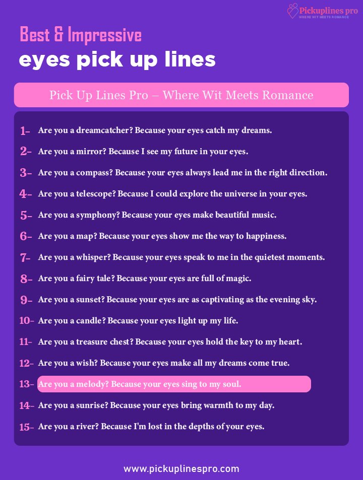 Eyes Compliment Pick Up Lines