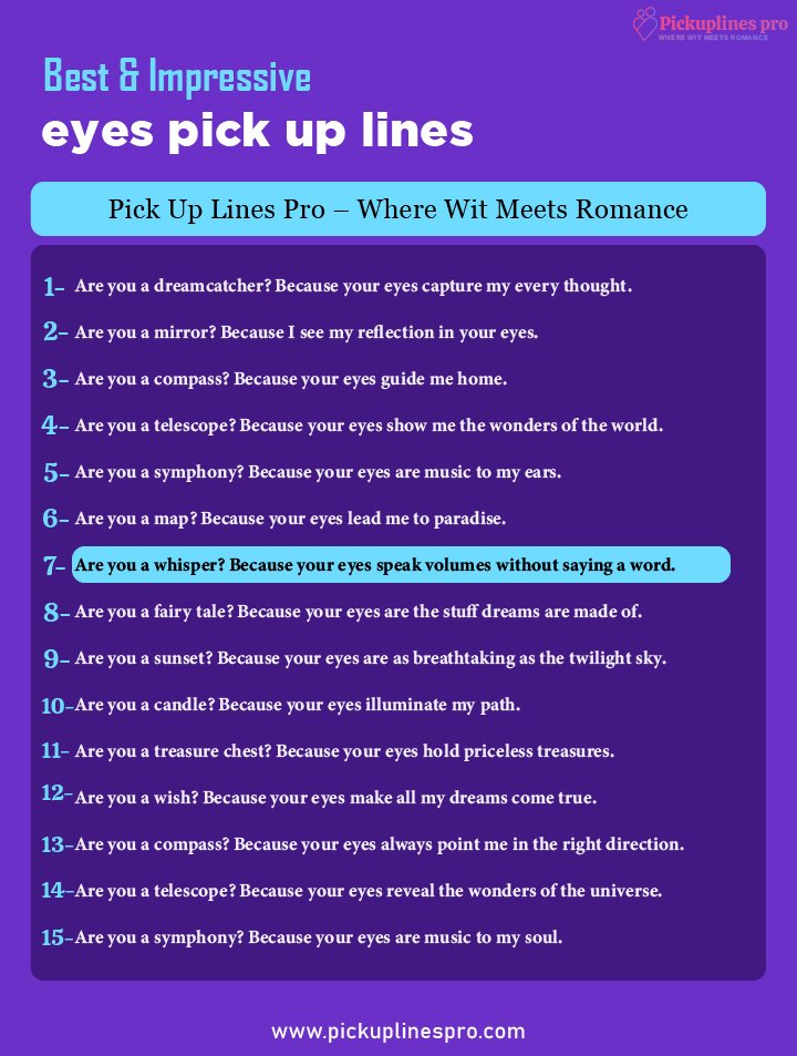 Eyes Conversation Starter Lines