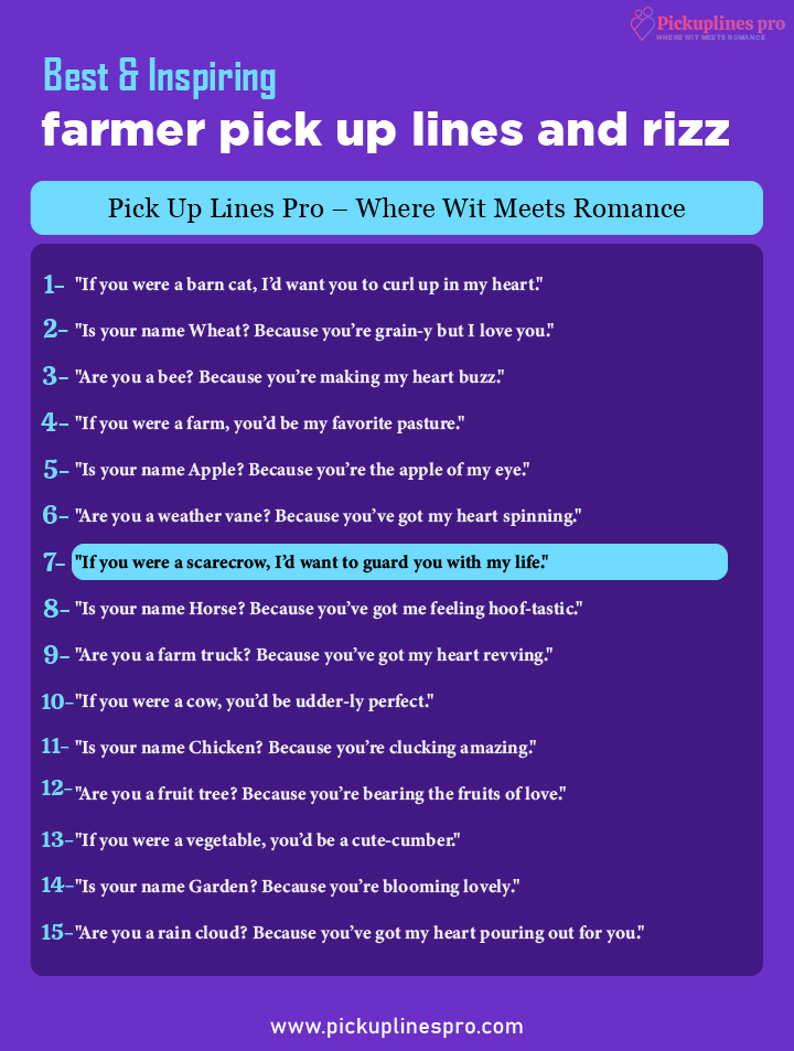 Farmer Pick Up Lines Dirty