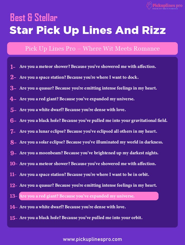Star Rizz Lines