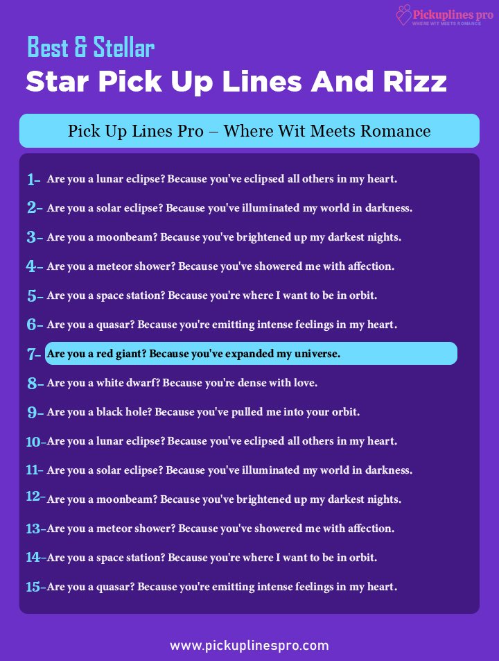 Star Pick Up Lines Funny